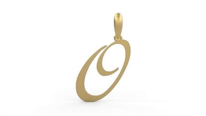 Initial Letters Pendant Birds of Paradise O 3D print model