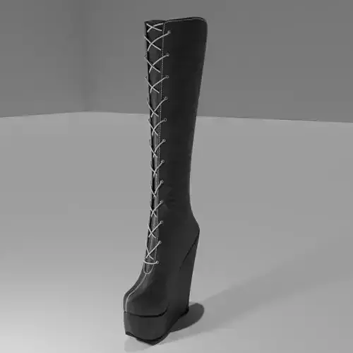 Wedge High Heel Boots