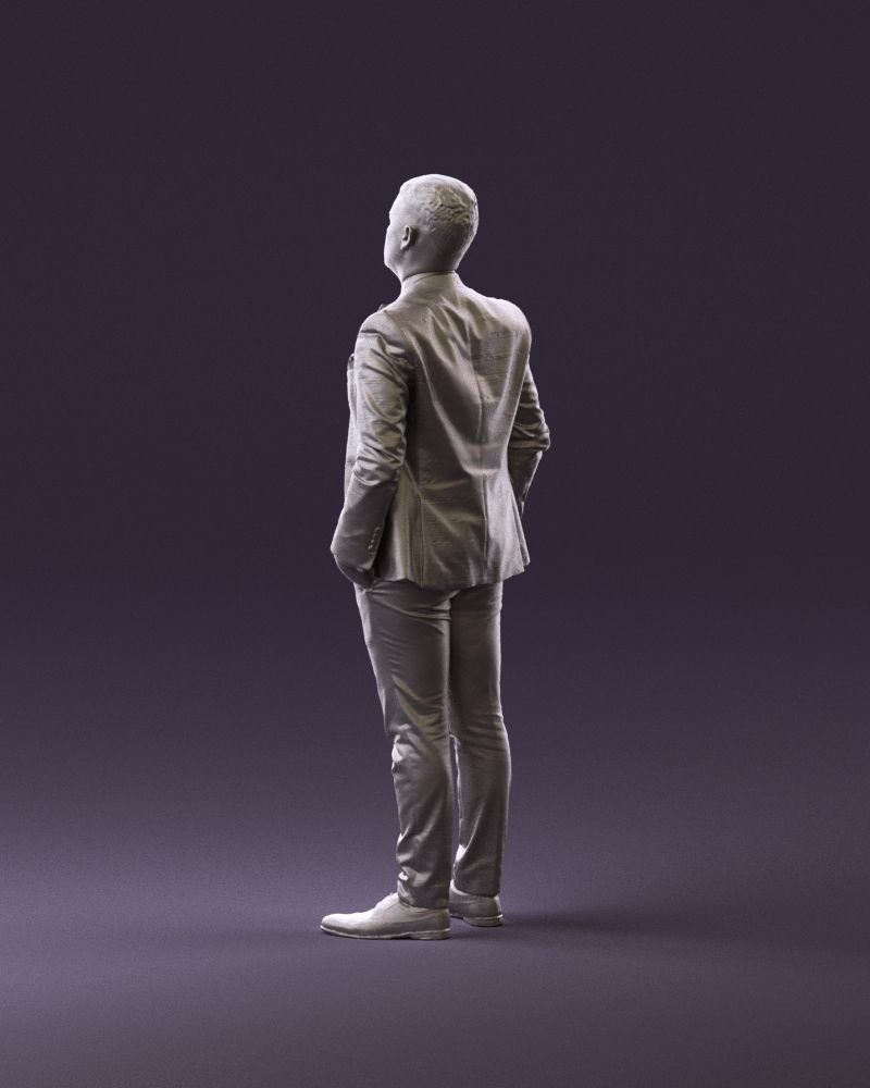 confused man in blue suit 1068 3D model_19