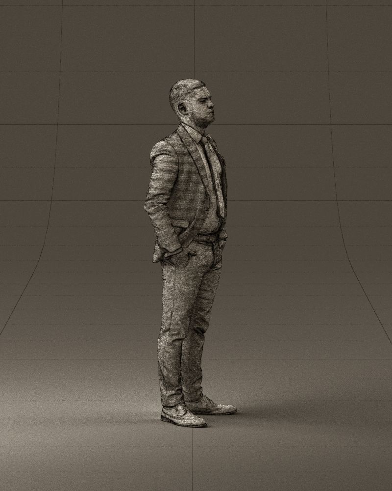 confused man in blue suit 1068 3D model_27