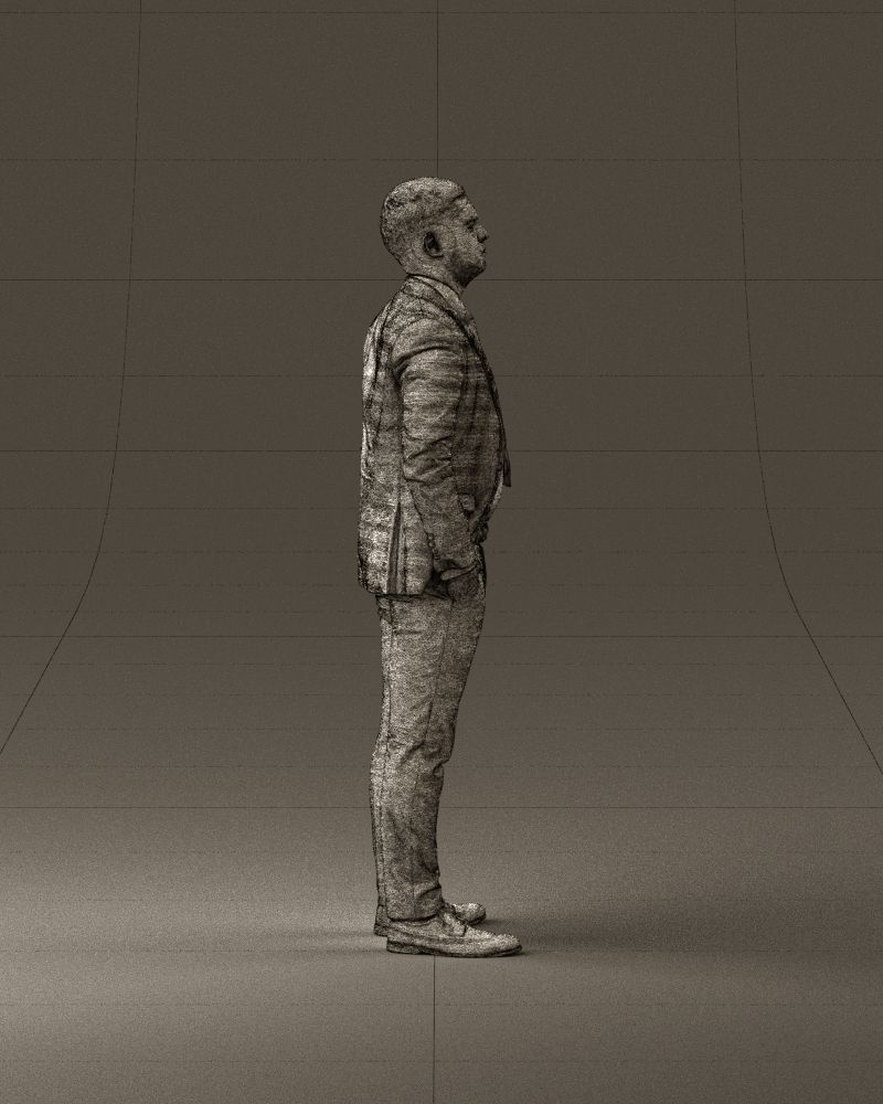 confused man in blue suit 1068 3D model_28