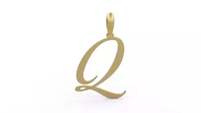 Initial Letters Pendant Birds of Paradise Q