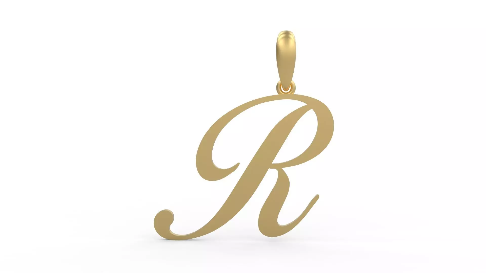 Initial Letters Pendant Birds of Paradise R 3D print model_0