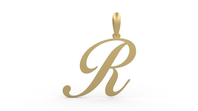 Initial Letters Pendant Birds of Paradise R 3D print model