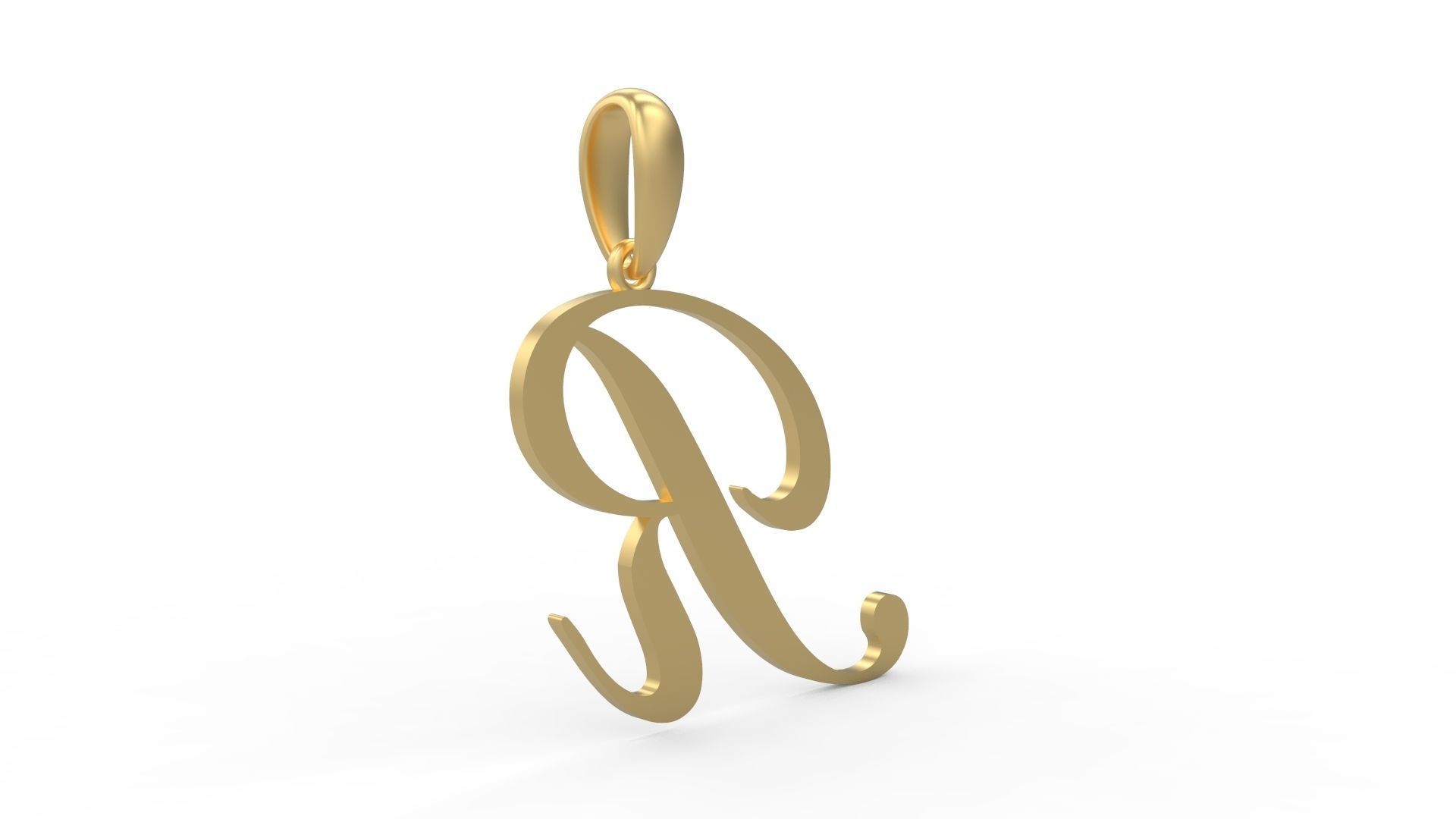 Initial Letters Pendant Birds of Paradise R 3D print model_3