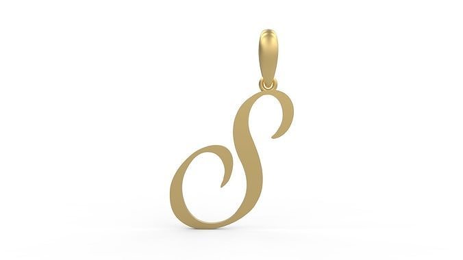 Initial Letters Pendant Birds of Paradise S 3D print model
