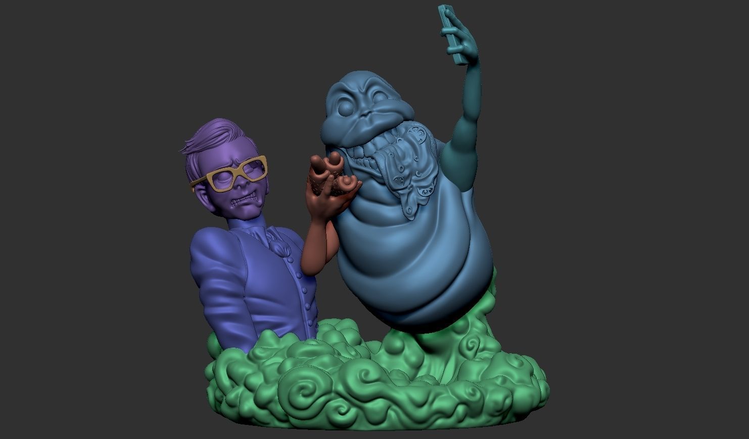 GHOSTBUSTERS  SLIMER AND LOUIS Figurine 3D Print 3D print model_5