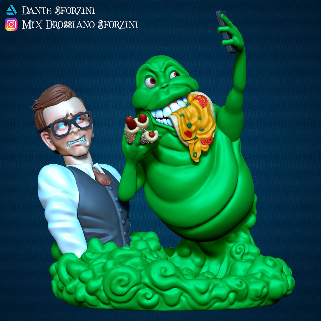GHOSTBUSTERS  SLIMER AND LOUIS Figurine 3D Print 3D print model_2