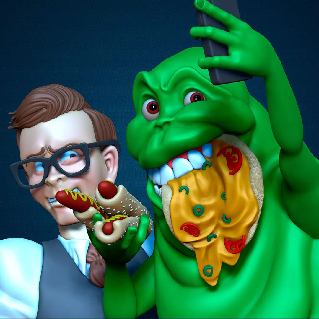 GHOSTBUSTERS  SLIMER AND LOUIS Figurine 3D Print 3D print model_0