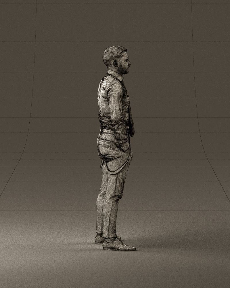 man in Suit pant white tshirt black tie 1067 3D Print Ready 3D print model_28