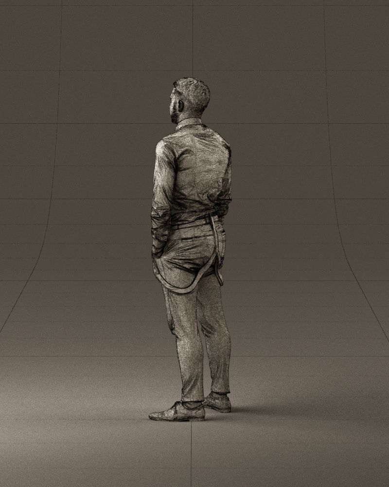 man in Suit pant white tshirt black tie 1067 3D Print Ready 3D print model_31