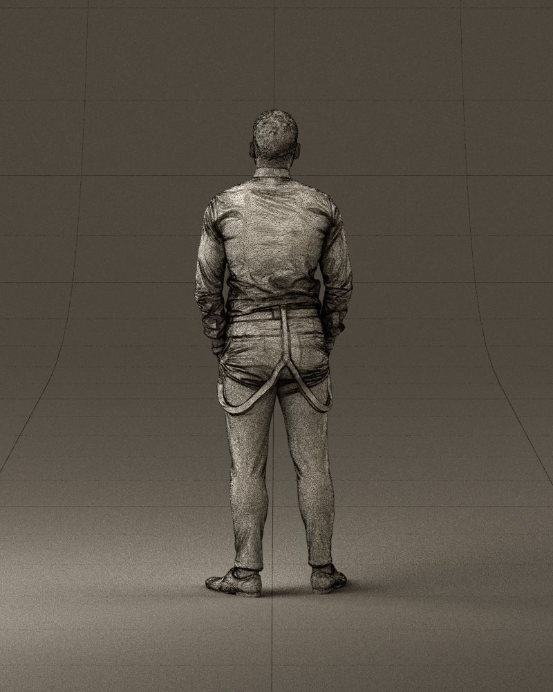 man in Suit pant white tshirt black tie 1067 3D Print Ready 3D print model_30