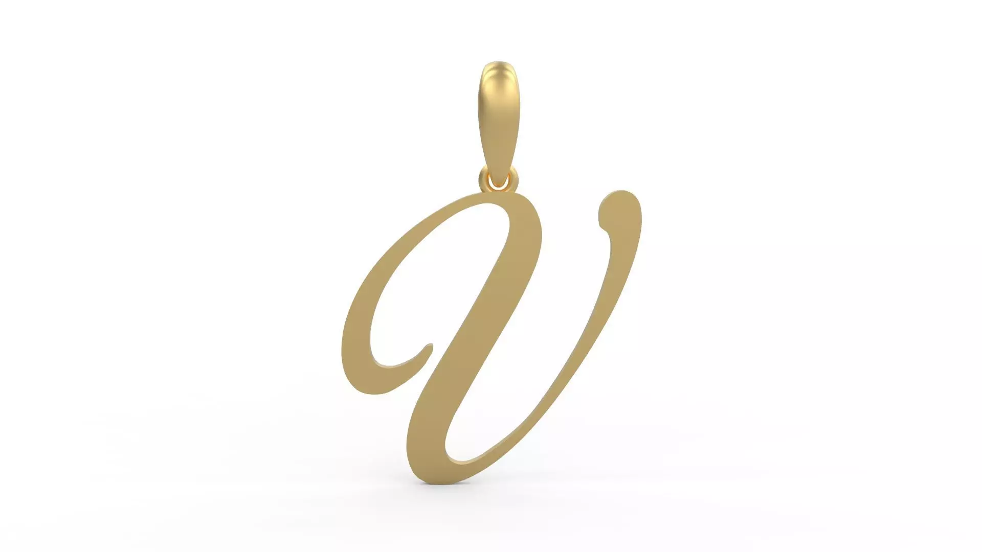 Initial Letters Pendant Birds of Paradise V 3D print model_0