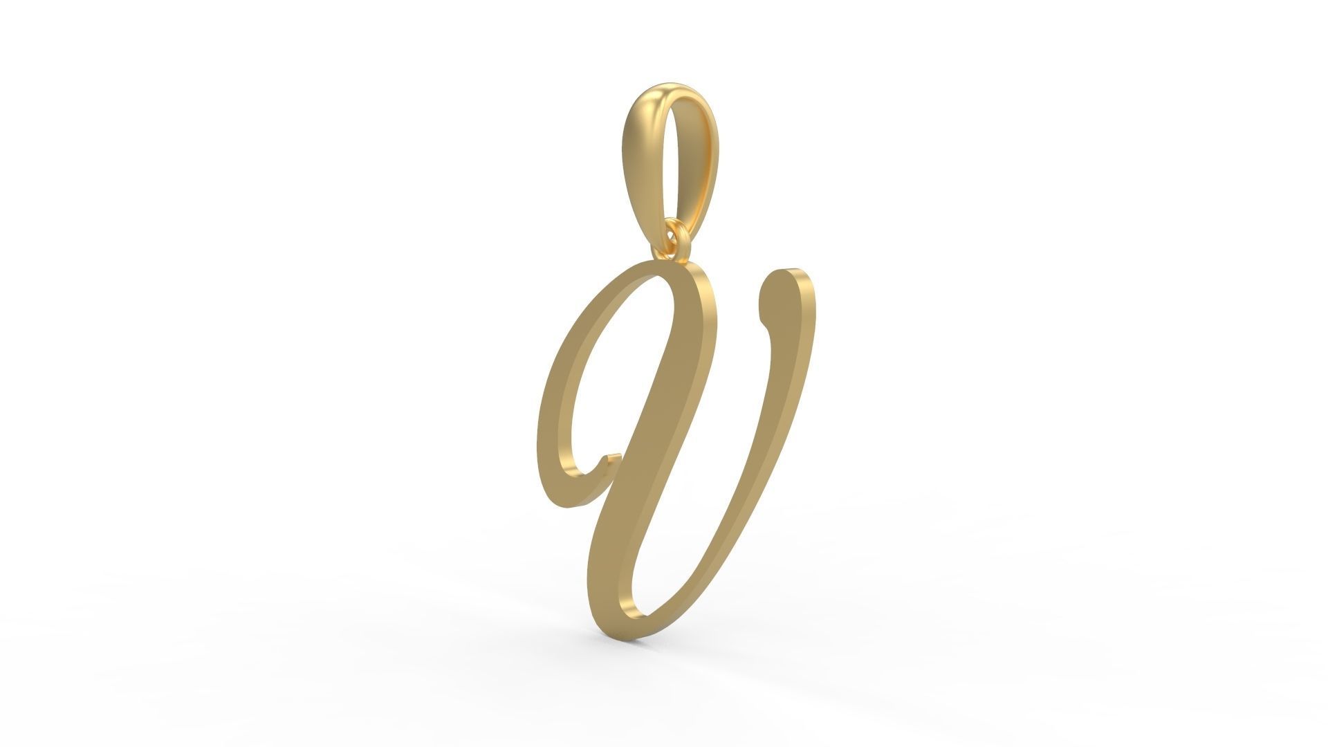 Initial Letters Pendant Birds of Paradise V 3D print model_1