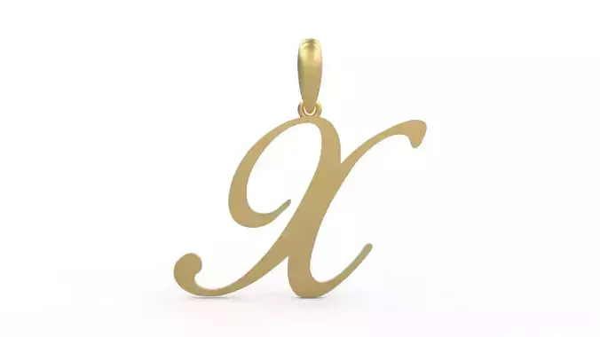 Initial Letters Pendant Birds of Paradise X