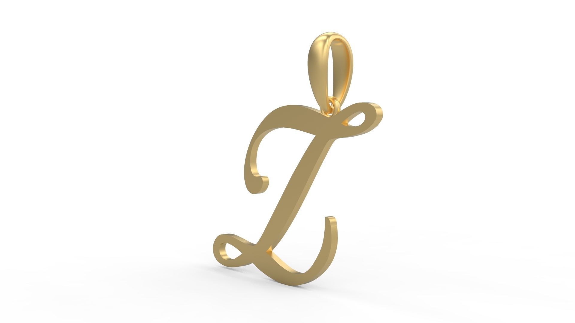 Initial Letters Pendant Birds of Paradise Z 3D print model_1