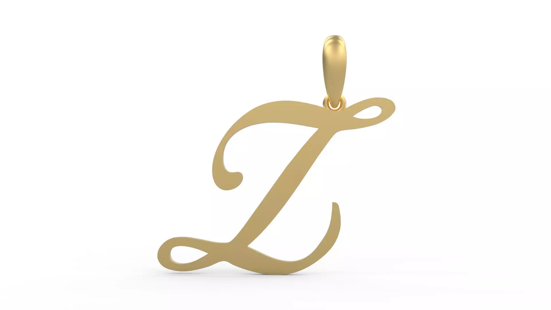 Initial Letters Pendant Birds of Paradise Z 3D print model_0