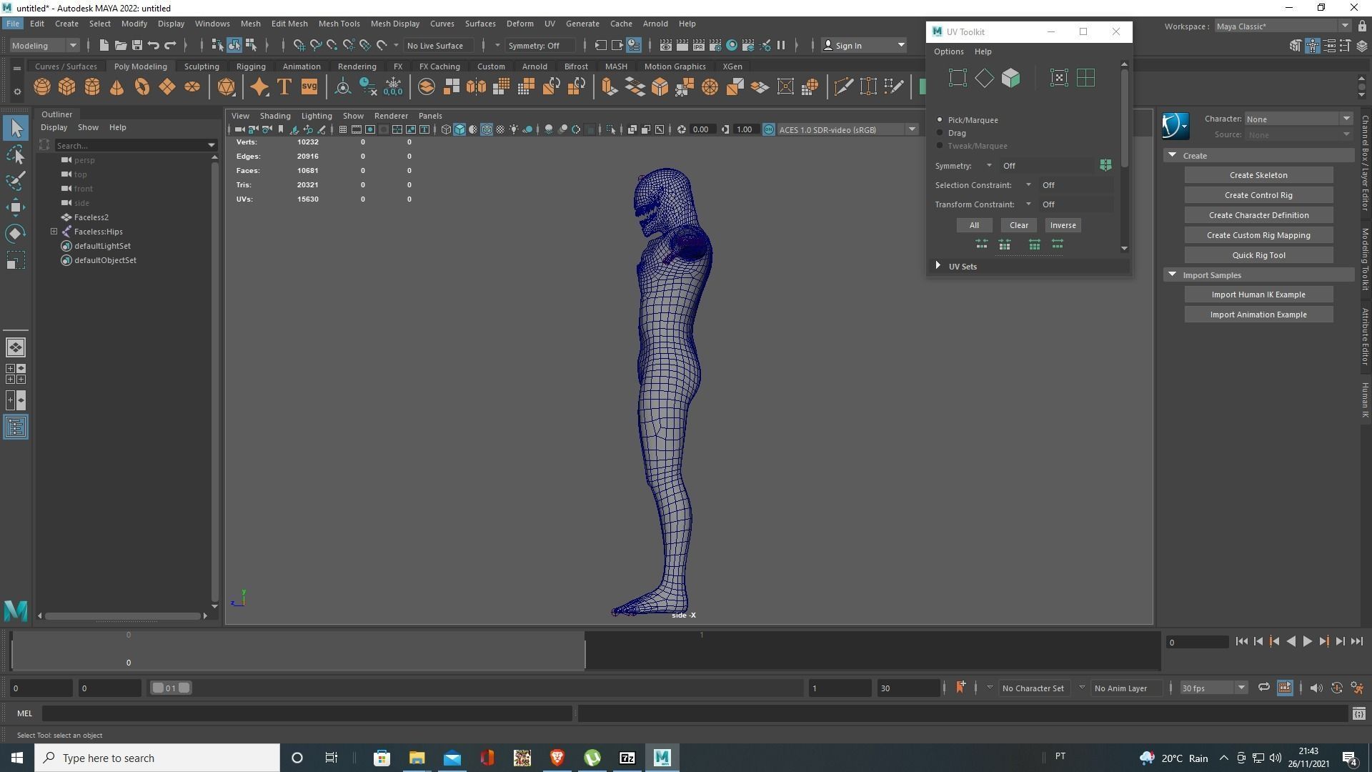 The Faceless twilight of gods Low-poly 3D model_6