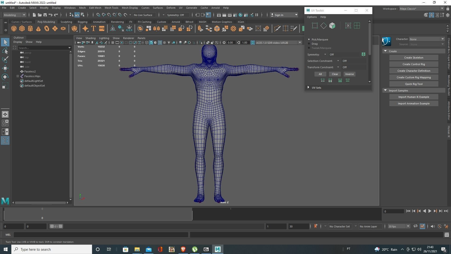 The Faceless twilight of gods Low-poly 3D model_7