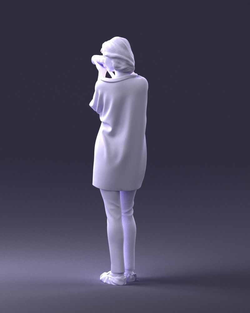000143 Young Woman with a Camera 0629 3dp 3D print model_22