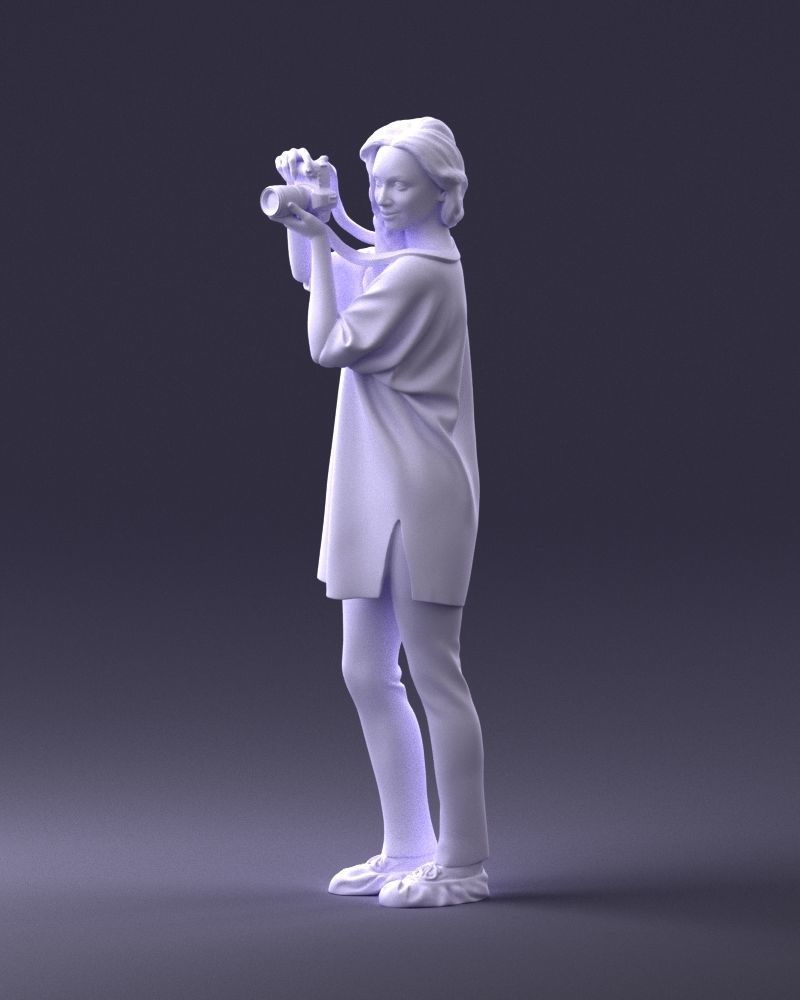 000143 Young Woman with a Camera 0629 3dp 3D print model_28