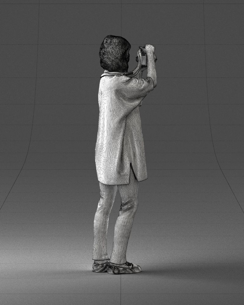 000143 Young Woman with a Camera 0629 3dp 3D print model_17