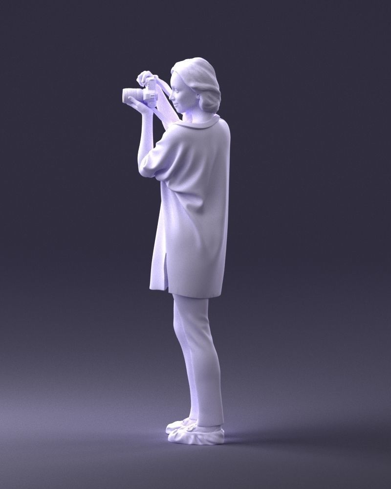 000143 Young Woman with a Camera 0629 3dp 3D print model_25