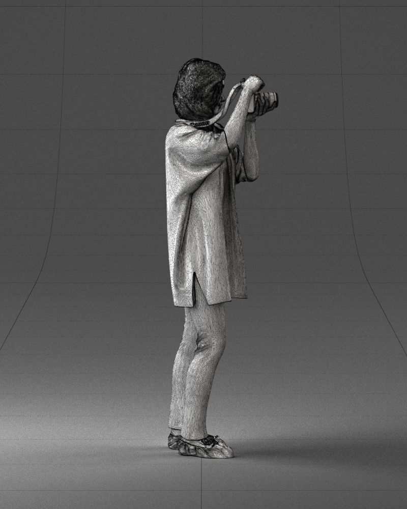 000143 Young Woman with a Camera 0629 3dp 3D print model_14