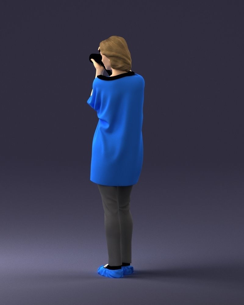 000143 Young Woman with a Camera 0629 3dp 3D print model_21