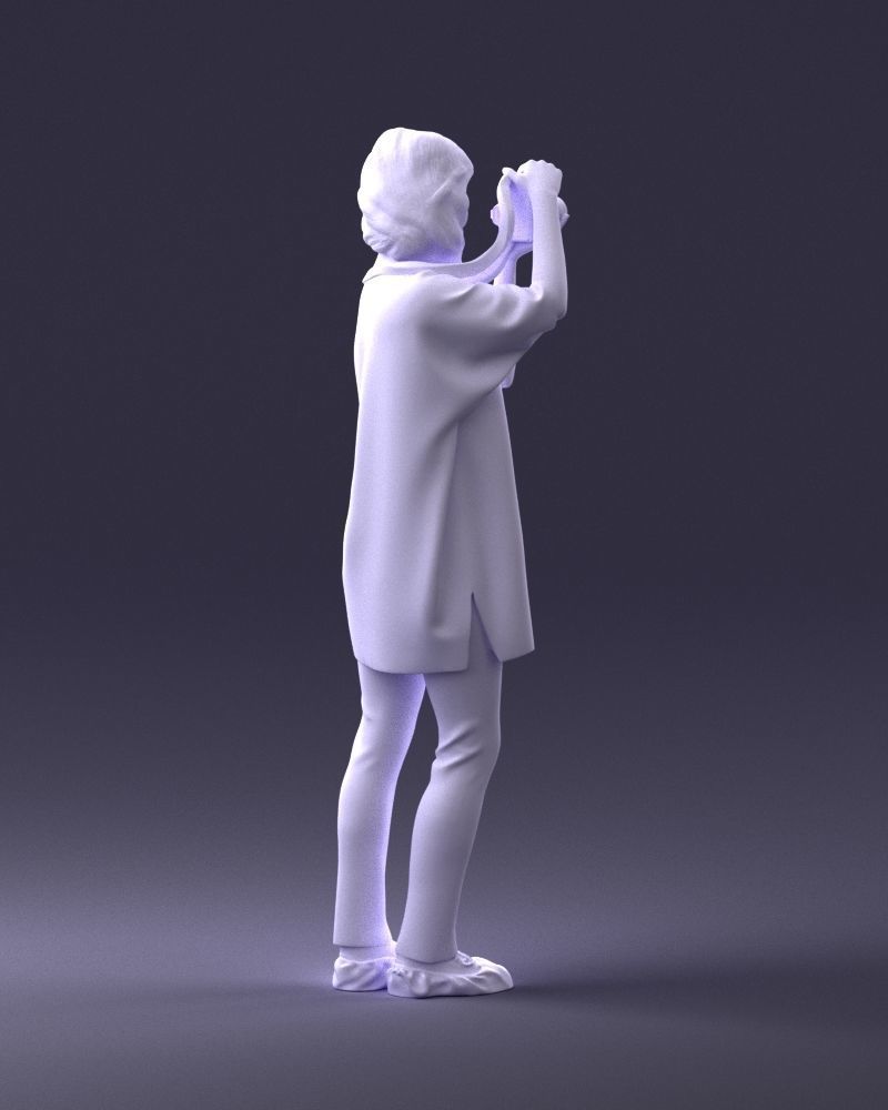 000143 Young Woman with a Camera 0629 3dp 3D print model_16