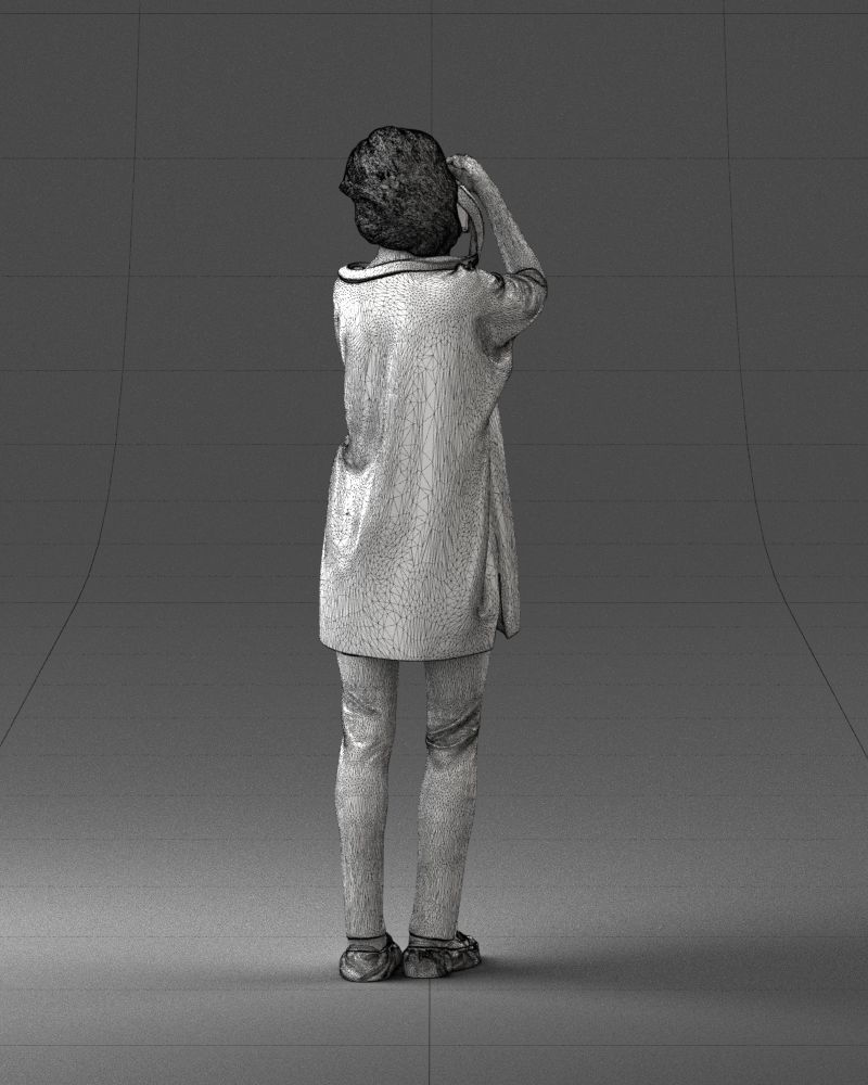 000143 Young Woman with a Camera 0629 3dp 3D print model_20