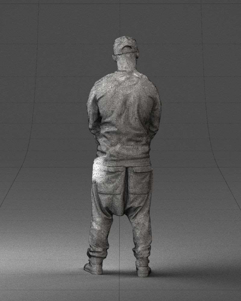 Man in baseball cap 0333 3D Print Ready 3D model_20