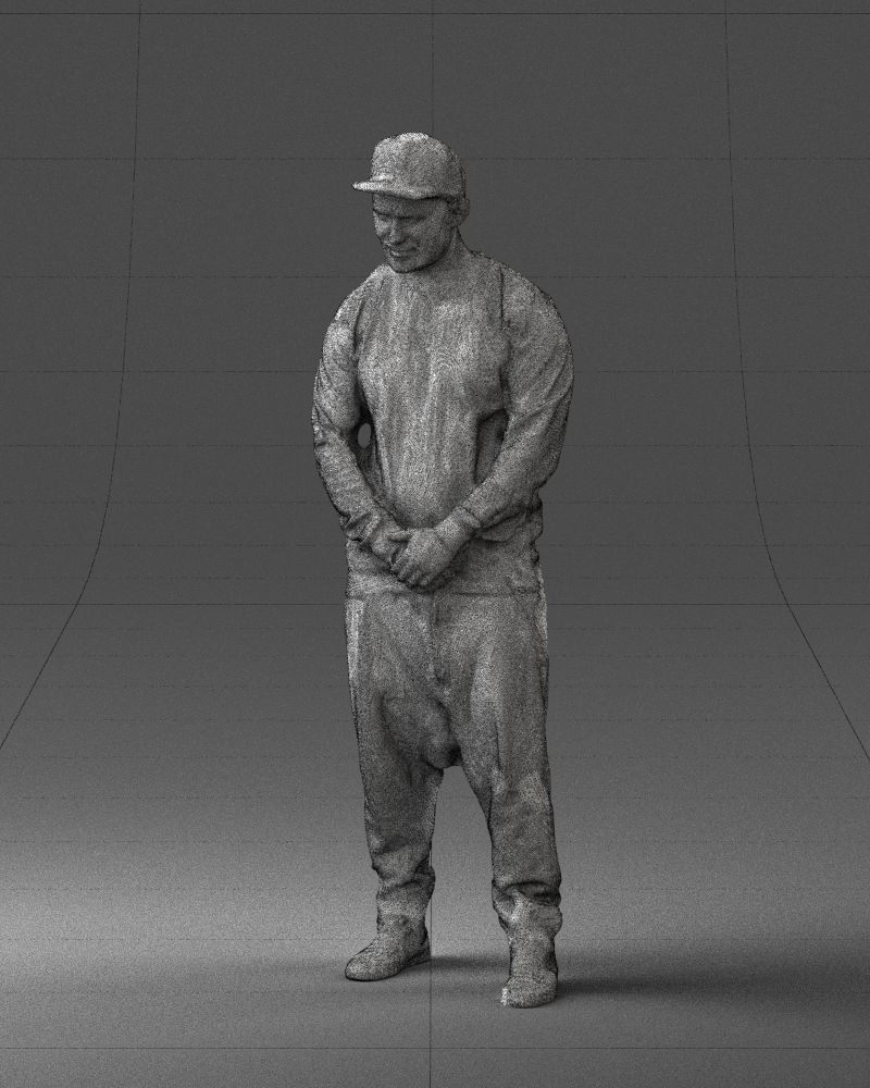 Man in baseball cap 0333 3D Print Ready 3D model_32