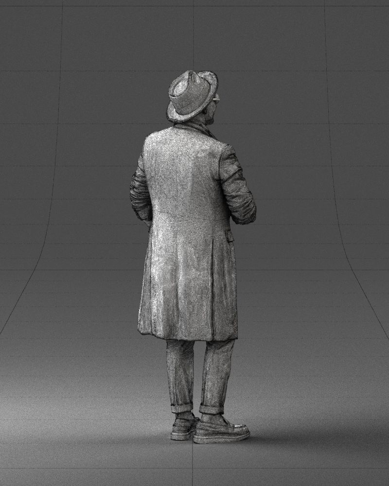 Stylish man in glasses and hat 0320 3D Print Ready 3D print model_17