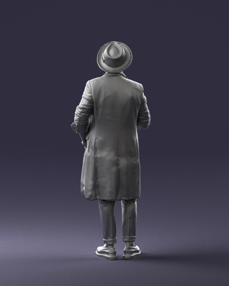 Stylish man in glasses and hat 0320 3D Print Ready 3D print model_19
