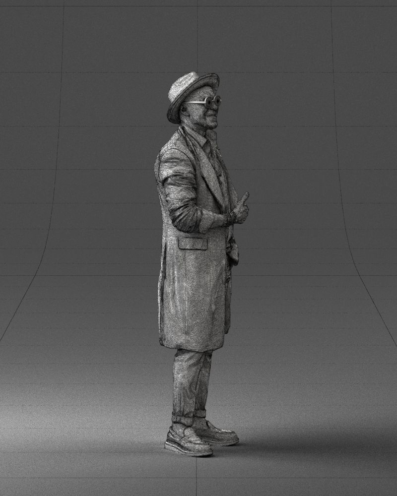 Stylish man in glasses and hat 0320 3D Print Ready 3D print model_11