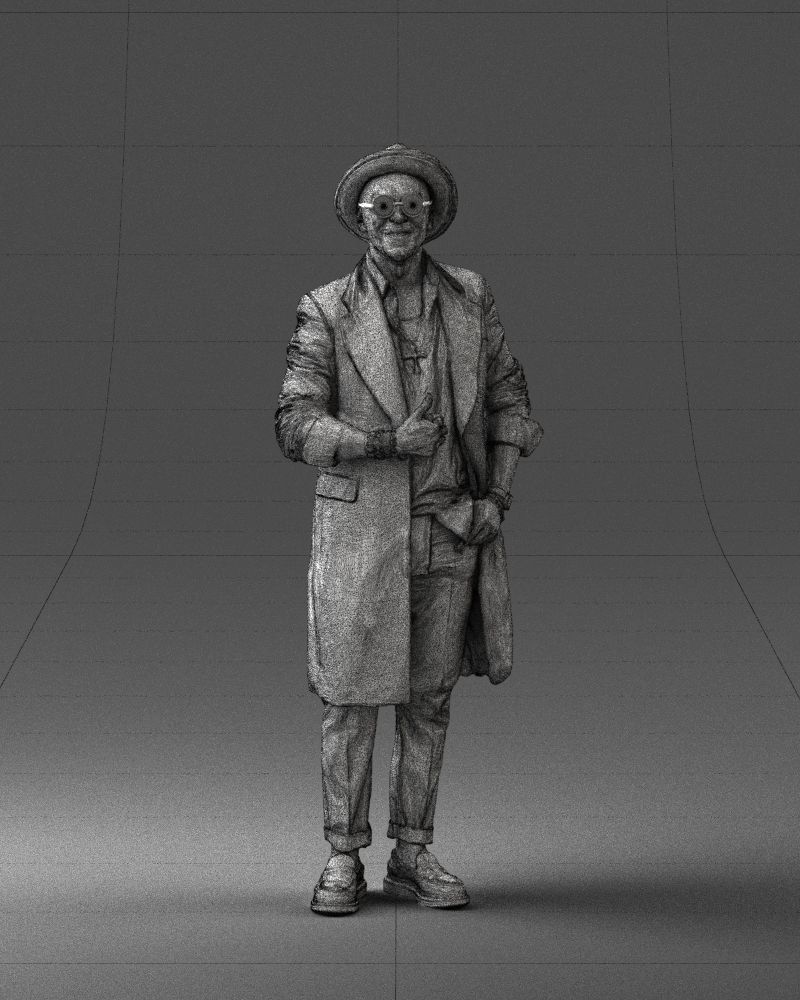 Stylish man in glasses and hat 0320 3D Print Ready 3D print model_5