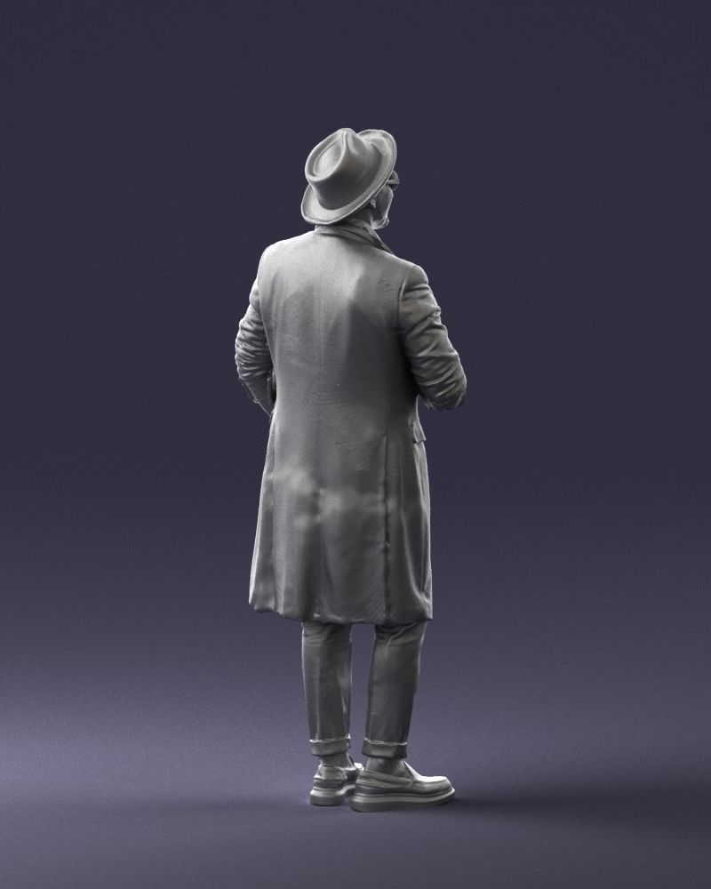 Stylish man in glasses and hat 0320 3D Print Ready 3D print model_16