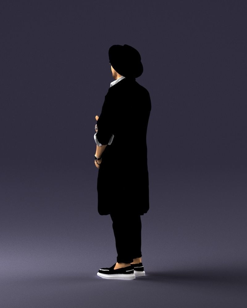 Stylish man in glasses and hat 0320 3D Print Ready 3D print model_21