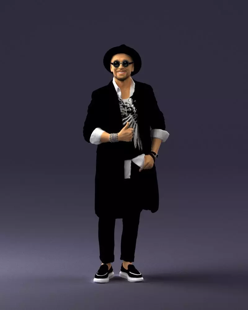 000666 Stylish Male Fashion Figure STL 3D Scan 3D print model