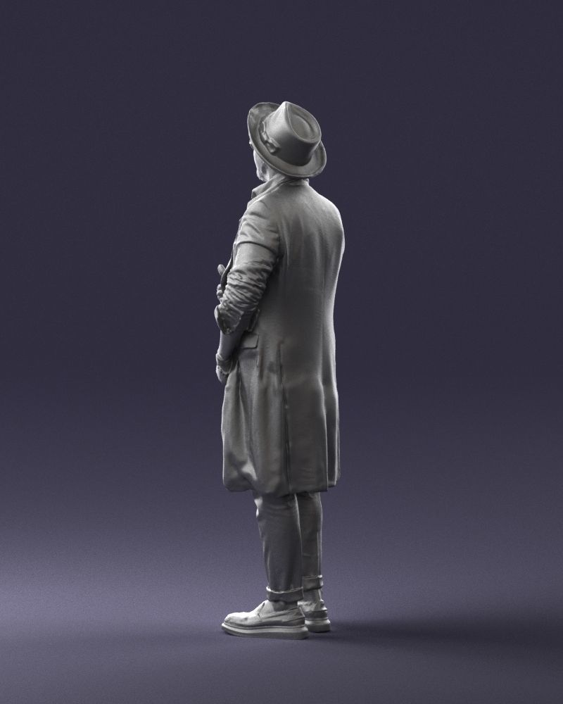 Stylish man in glasses and hat 0320 3D Print Ready 3D print model_22