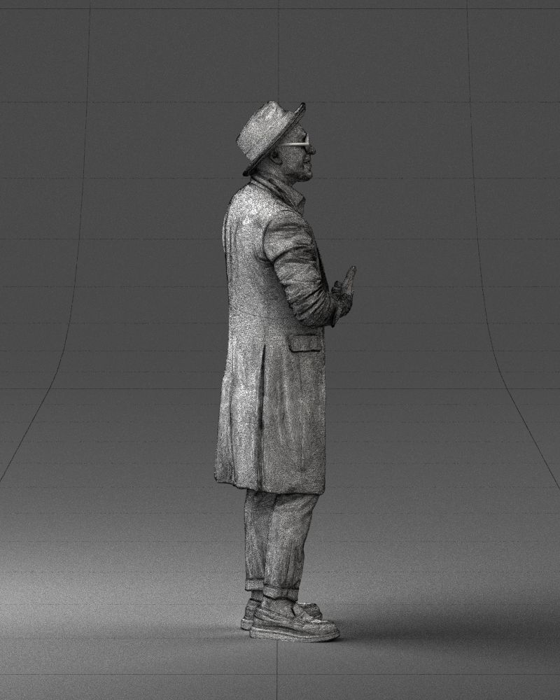 Stylish man in glasses and hat 0320 3D Print Ready 3D print model_14