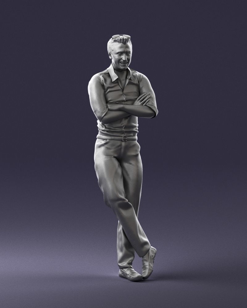 Man in a sitting position 0175 3D Print Ready 3D print model_4