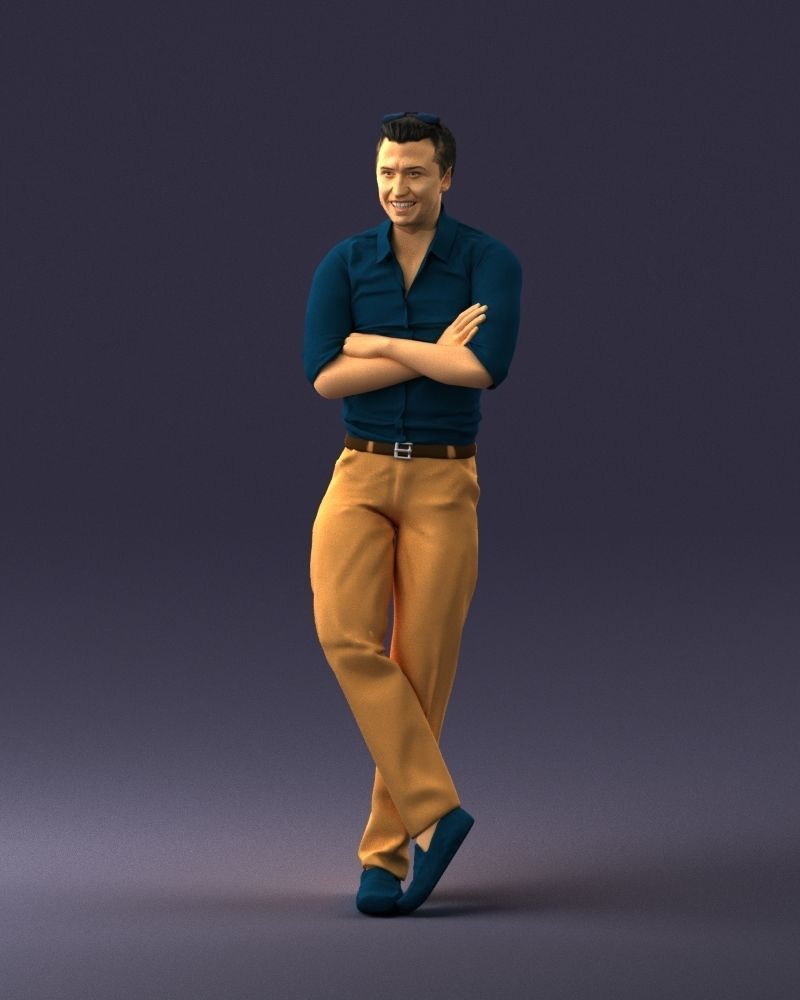 Man in a sitting position 0175 3D Print Ready 3D print model_30