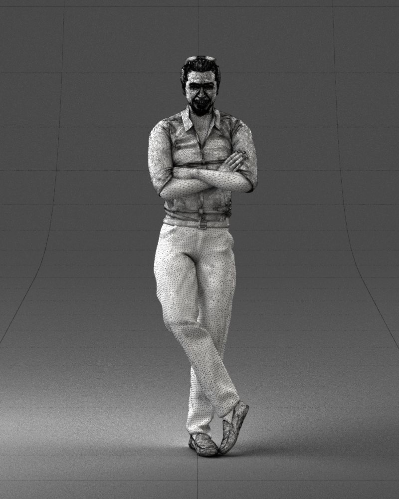 Man in a sitting position 0175 3D Print Ready 3D print model_35