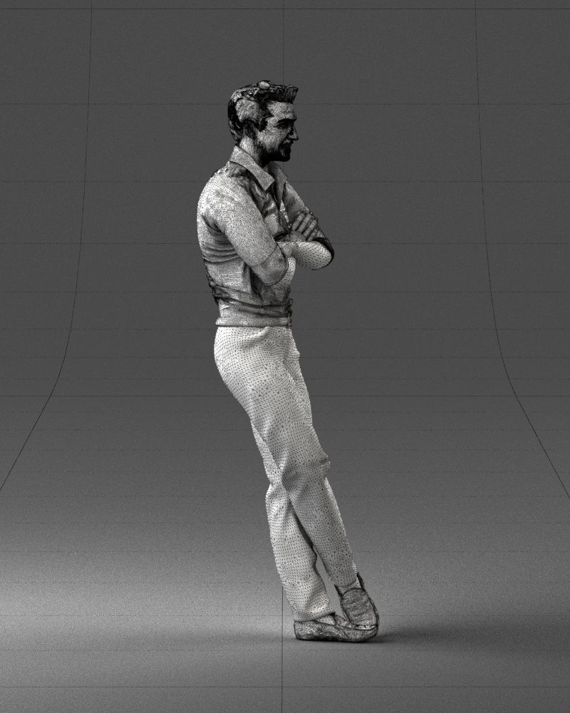 Man in a sitting position 0175 3D Print Ready 3D print model_11