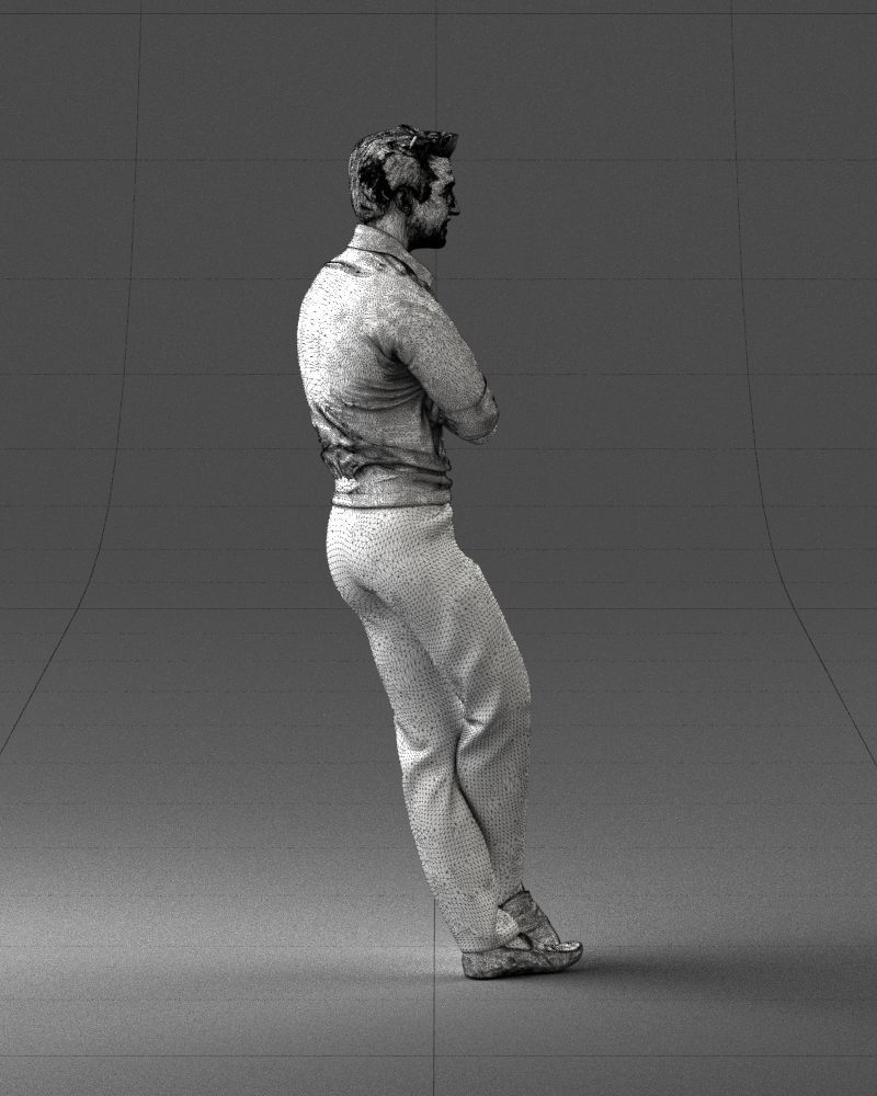 Man in a sitting position 0175 3D Print Ready 3D print model_14