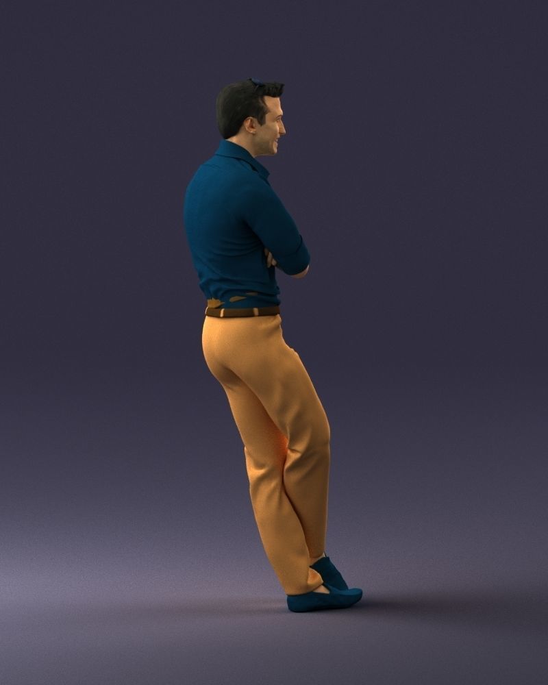 Man in a sitting position 0175 3D Print Ready 3D print model_12