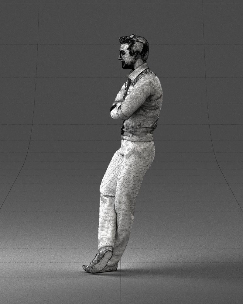 Man in a sitting position 0175 3D Print Ready 3D print model_26