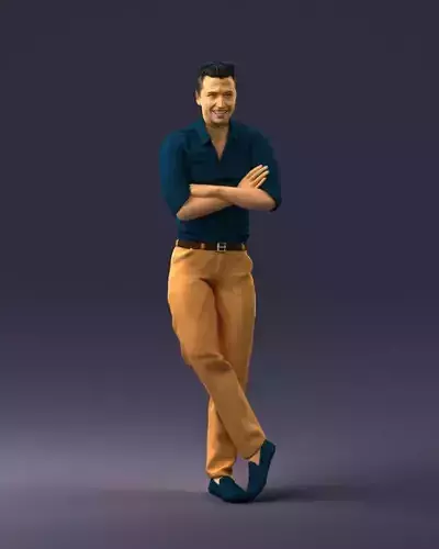 Man in a sitting position 0175 3D Print Ready 3D print model